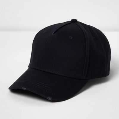 Navy distressed baseball cap